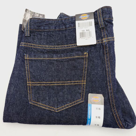 Dickies Relaxed Fit Bootcut Jeans Womens Size 10RG (34x33) Blue Denim Cotton - Picture 5 of 12